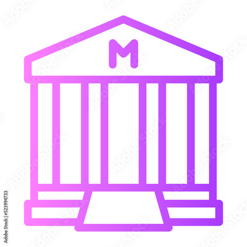 museum gradient icon