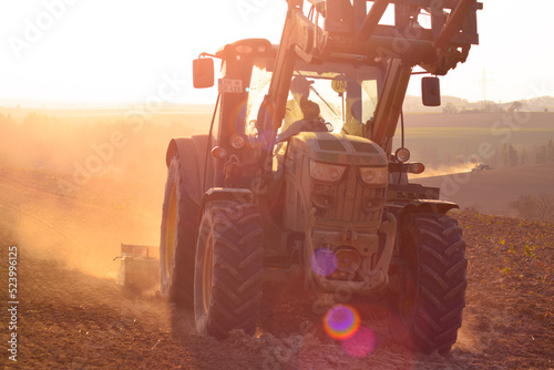 tractor in the field