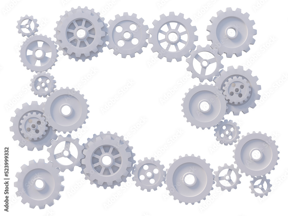 a 3d rendered image of machine gears a 3d rendered image of machine gears