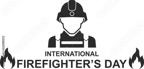 International firefighter day symbol vector