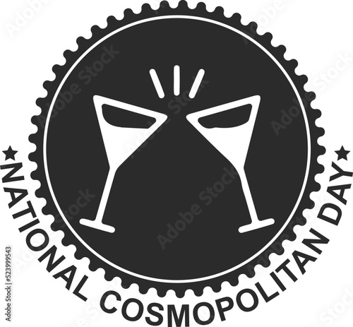National cosmopolitan day black symbol vector