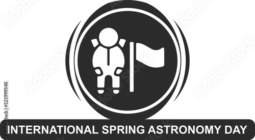 International spring astronomy day symbol vector
