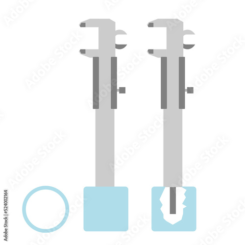 vernier caliper measure depth of pipe 