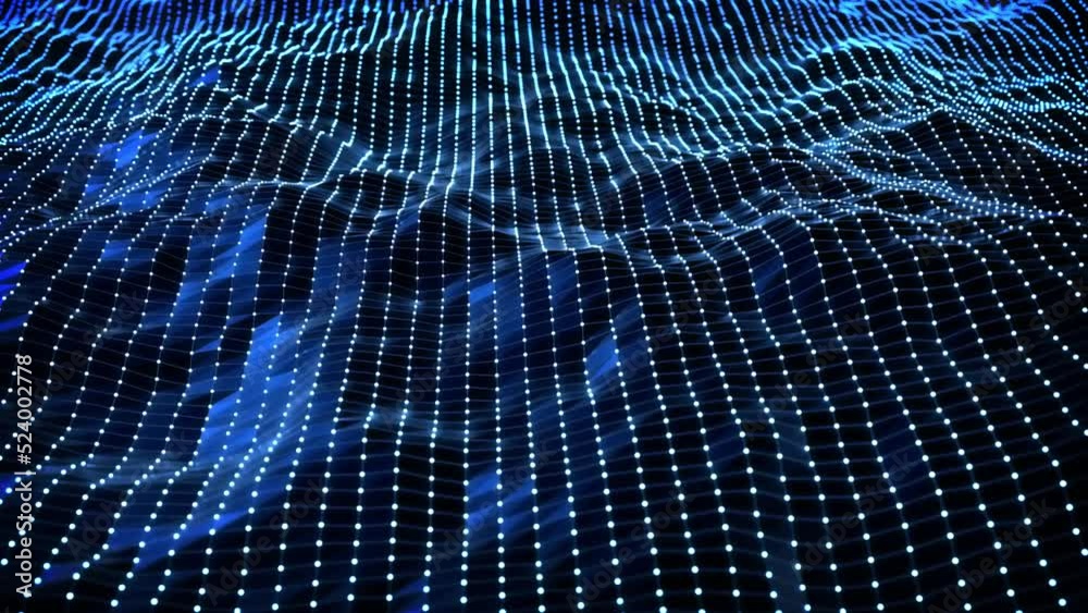 4k particle landscape background white points metaverse cyber