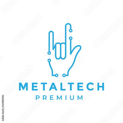 metal tech logo design vector graphic illustration © NUR