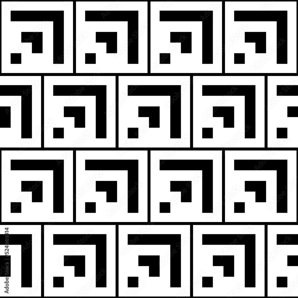 Stylish puristic graphic pattern with black blocks Stylish puristic graphic pattern with black blocks