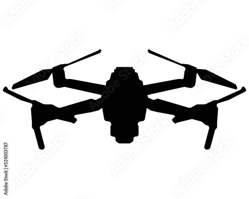 Drone silhouette vector illustration