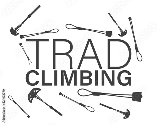 Trad climbing logo vector 