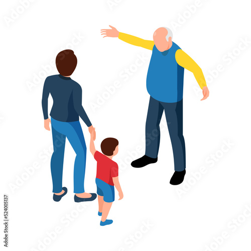 Family Isometric Illustration