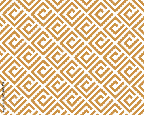 Abstract geometric pattern. A seamless vector background. White and gold ornament. Graphic modern pattern. Simple lattice graphic design