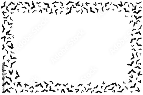 Halloween flying bats. Decoration element from scattered silhoue