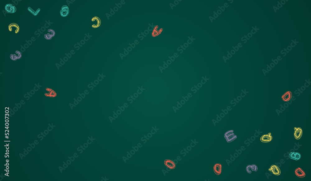 Drawn Chalkboard Vector Green Background. Abc Drawn Chalkboard Vector Green Background. Abc