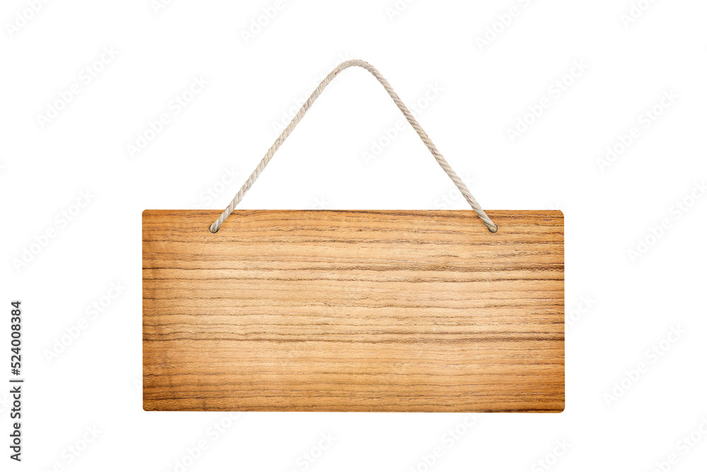 empty wooden sign with lope for hang on white background with clipping path empty wooden sign with lope for hang on white background with clipping path