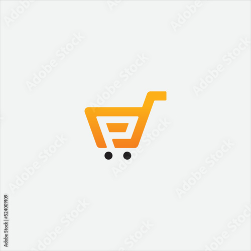 P Letter Logo, Online Shopping Logo