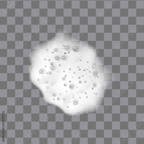 Bath foam isolated on transparent background. Shampoo bubbles texture.Sparkling shampoo and bath lather, vector illustration.