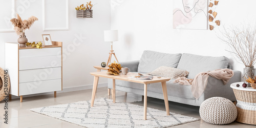 Interior of light living ro...