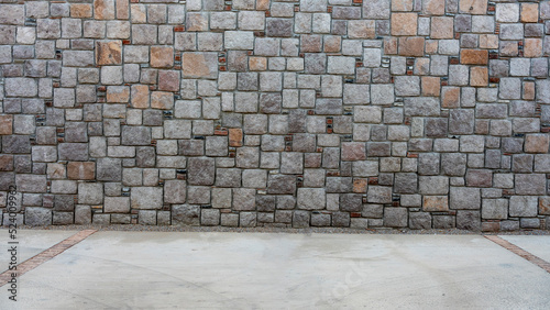 old stone wall background, front view