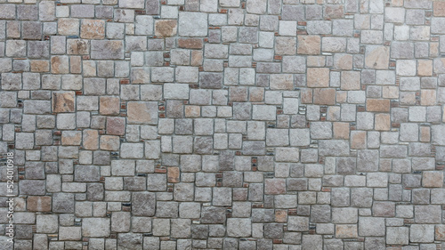 old stone wall background, front view