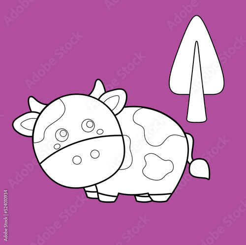 Cute Cow Animal Digital Stamp