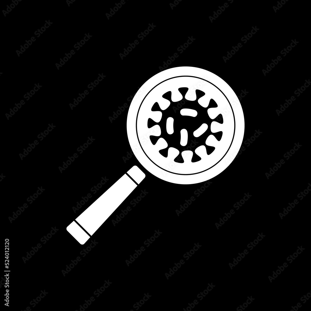 Bacteria icon isolated on dark background Bacteria icon isolated on dark background