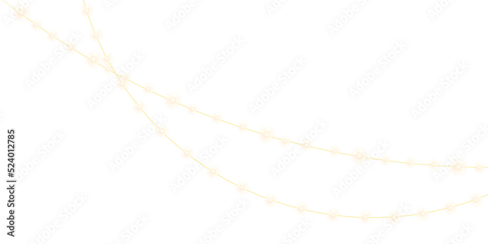 Glowing Lights garland png transperent backgraund