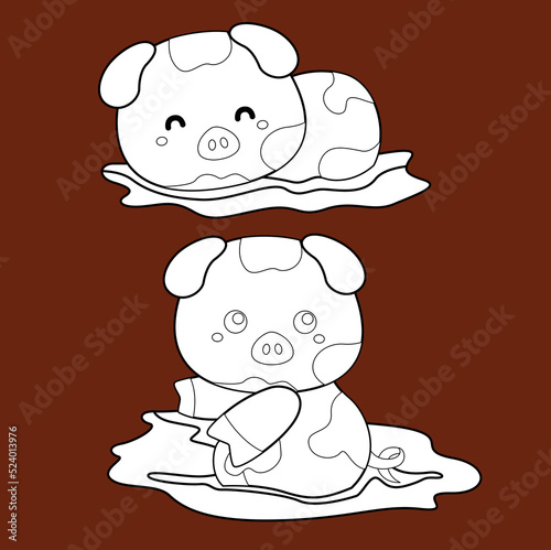 Cute Farm Animal Digital Stamp