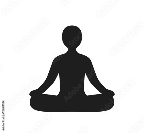 Meditation Icon - Zen - Yoga Pose - Vector Icon