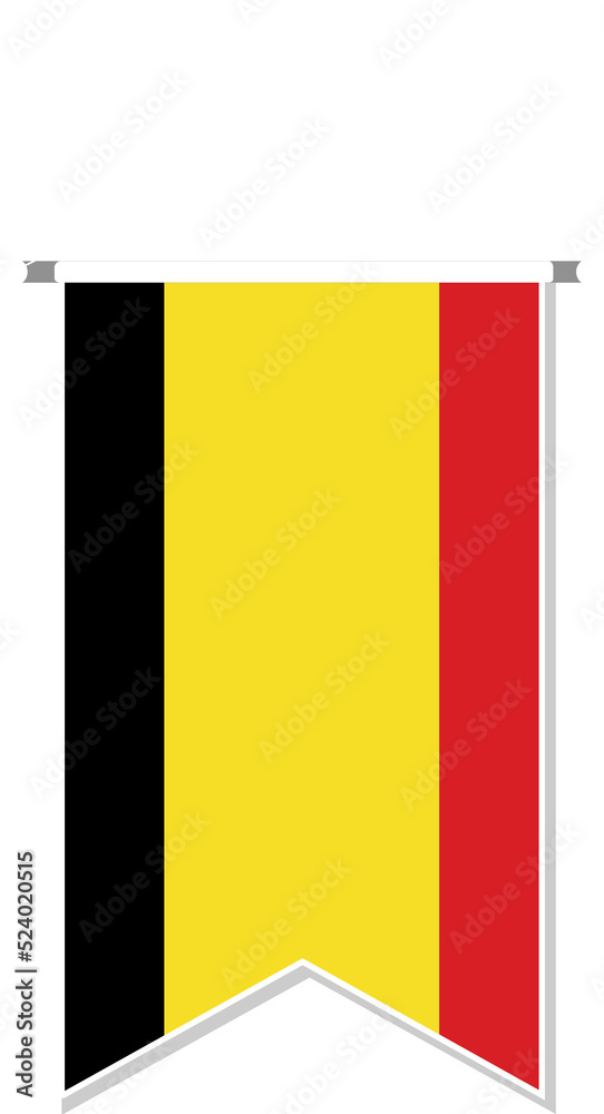 Belgium flag in soccer pennant.