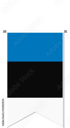 Estonia flag in soccer pennant.