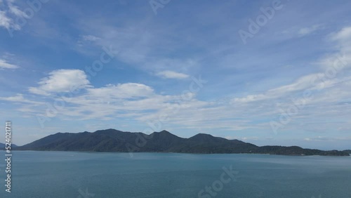 Wallpaper Mural Aerial view drone shot, Cool blue skies and calm waters. Torontodigital.ca