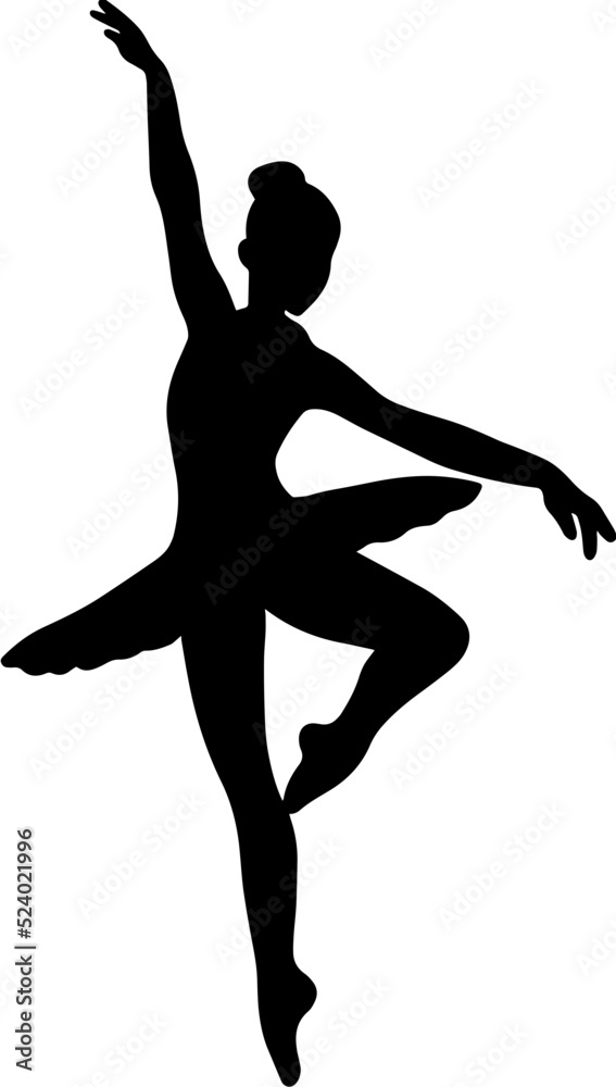 ballerina pose silhouette