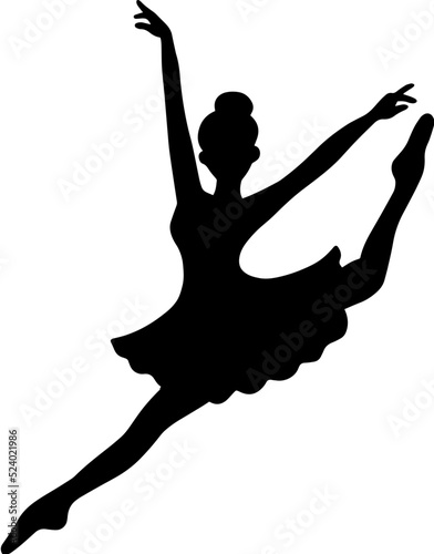 ballerina pose silhouette
