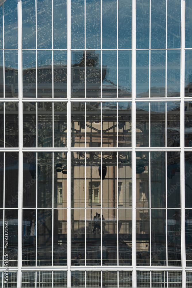 facade of the building of the House of culture in Moscow, white walls, background facade of the building of the House of culture in Moscow, white walls, background