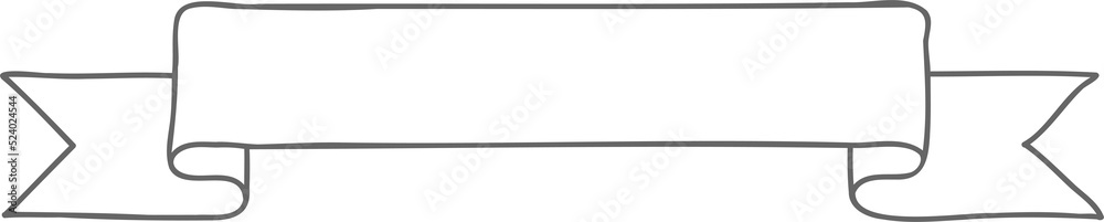 Hand drawn ribbon or banner for light background. Hand drawn ribbon or banner for light background.