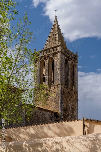 Church of San Juan in Aiguaviva, a Spanish municipality in the Gironés region, in the province of Girona, Catalonia, Spain. photo