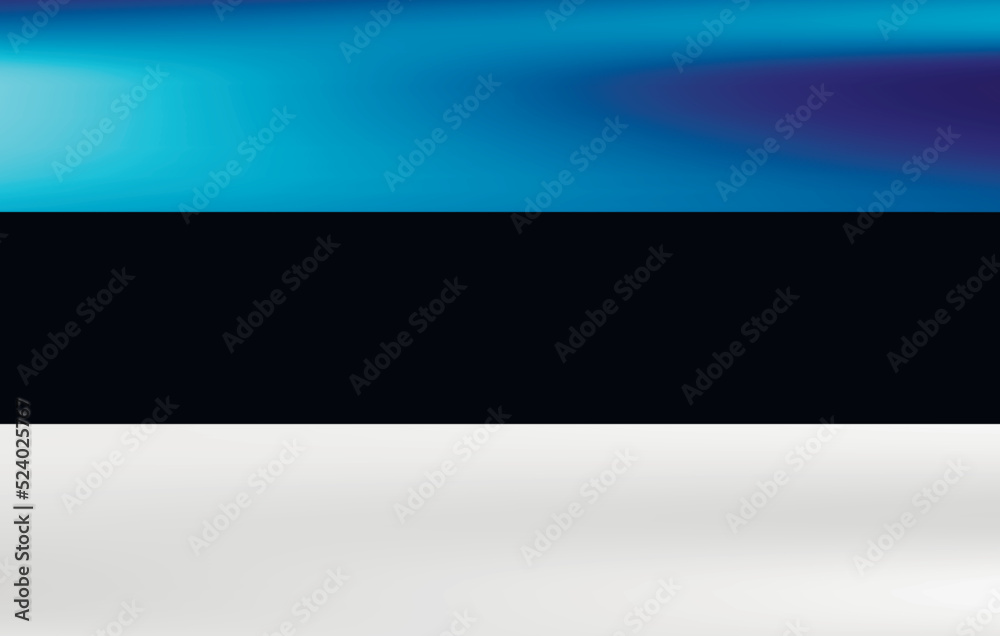 Flag of Estonia. Estonian national symbol in official colors. Template icon. Abstract vector background