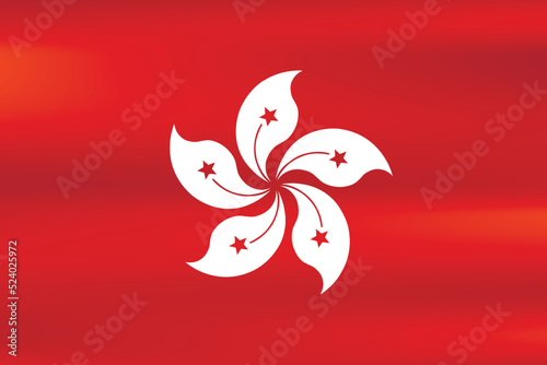 Flag of Hong Kong. National symbol in official colors. Template icon. Abstract vector background