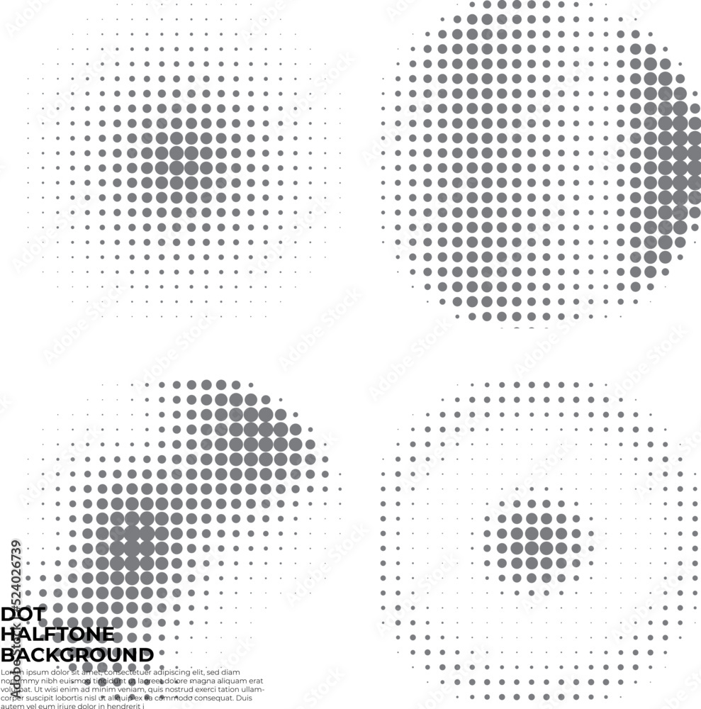 Abstract circle grunge halftone vector banner design background
