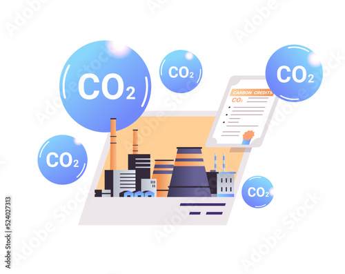 carbon credit concept responsibility of co2 emission environment strategy sustainable ESG development