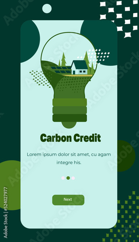 carbon credit concept responsibility of co2 emission environmental conservation sustainable ESG development