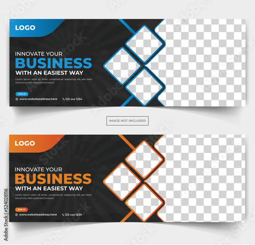Modern social media cover banner design template for facebook page. easy to use in agency, grow your business, corporate, medical and multipurpose platforms.