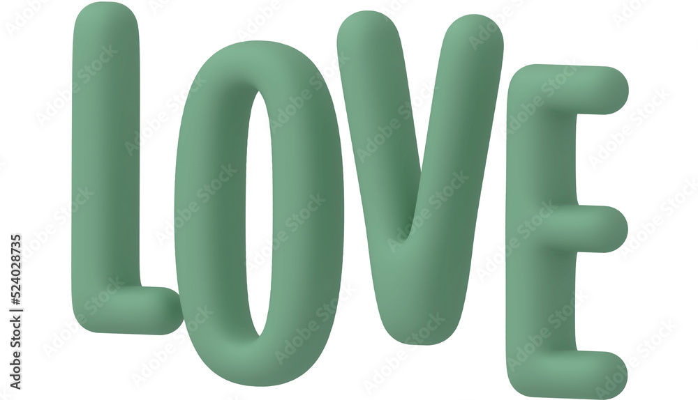 love. 3d rendering of the word Love love. 3d rendering of the word Love