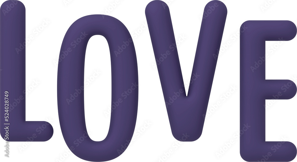 love. 3d rendering of the word Love love. 3d rendering of the word Love