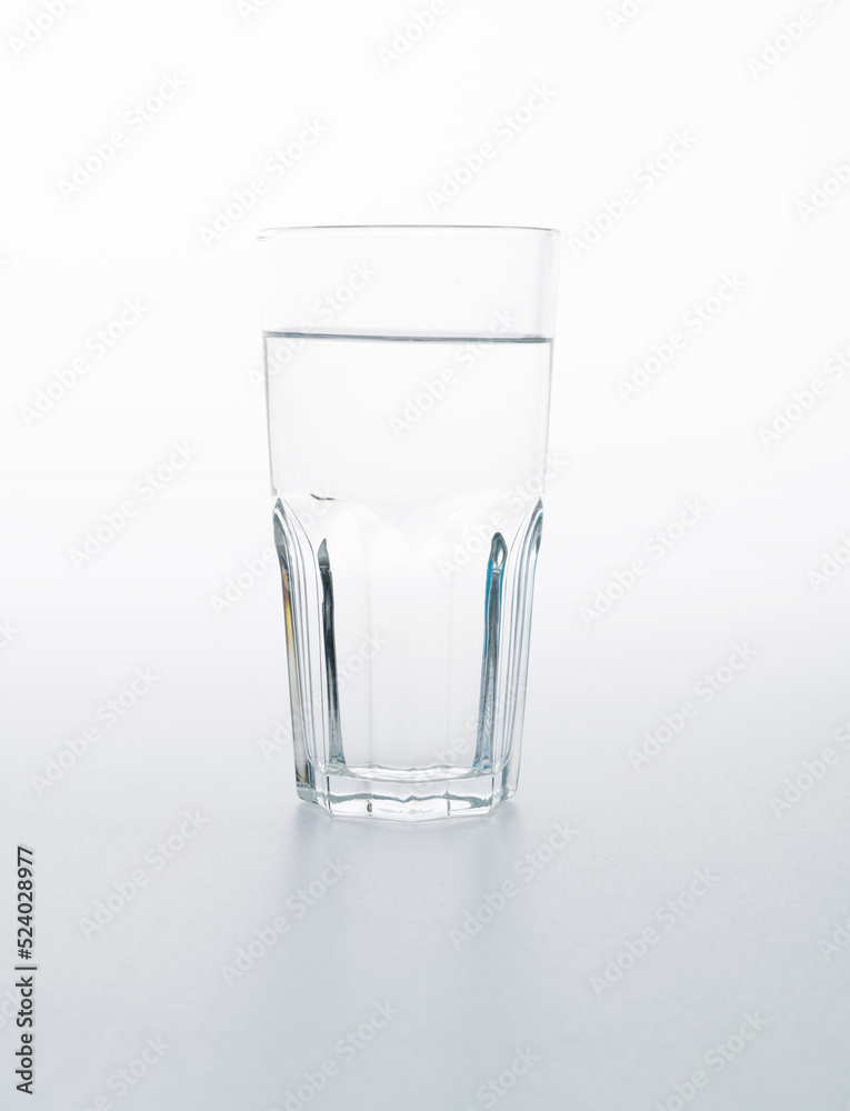 A glass of water on white background A glass of water on white background