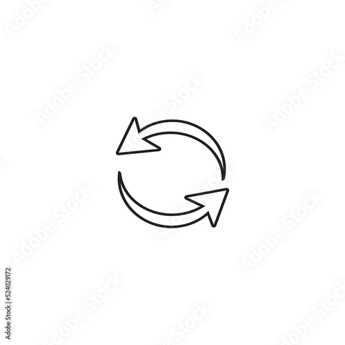 Arrow recycle icon flat design illustration © Tetiana Kulyk