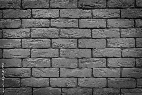 Painted brick wall. Black and white image for background