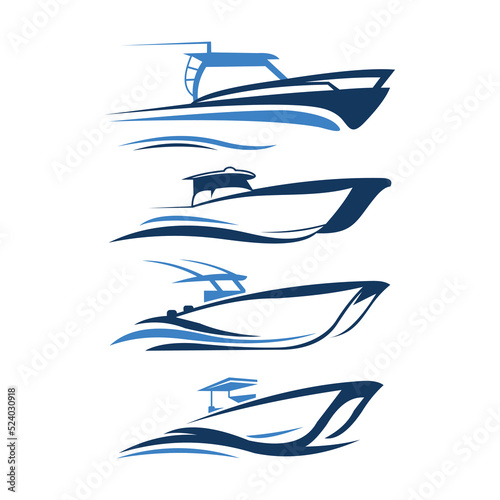 boat logo vector design template
