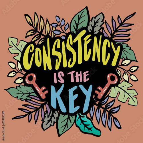 Consistency is the key. Hand lettering poster quotes.