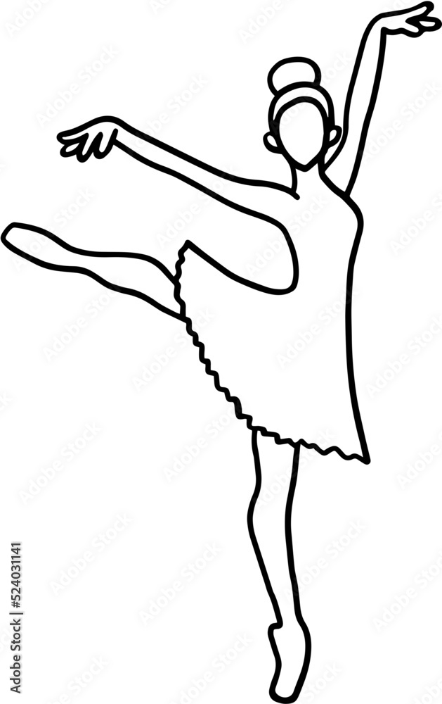 ballerina pose line art drawing ballerina pose line art drawing