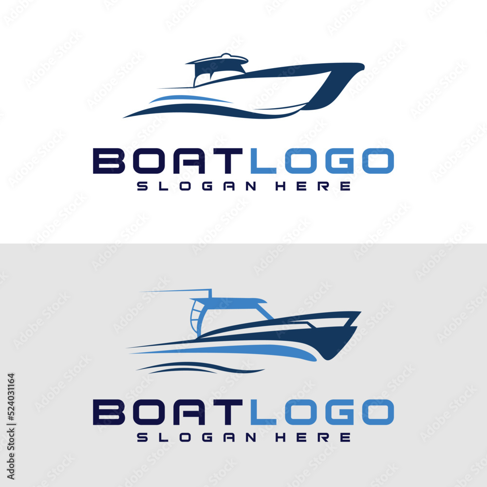 boat logo vector design template boat logo vector design template